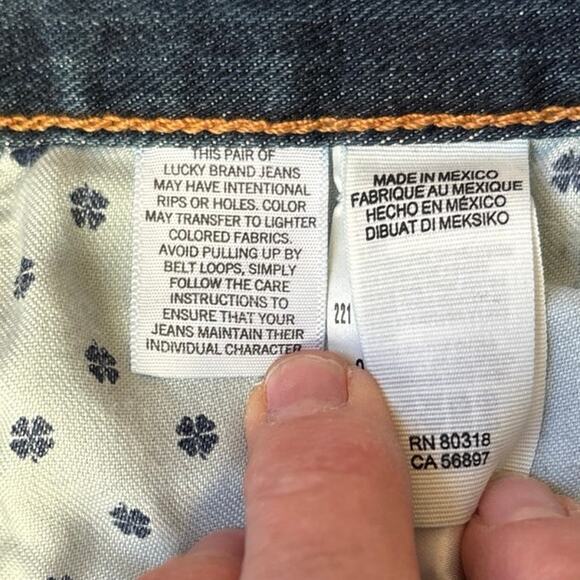 Lucky Brand Men's 221 Classic Straight Leg Jeans, Dark Blue, Size 34x30 NWT - Picture 11 of 12